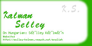 kalman selley business card